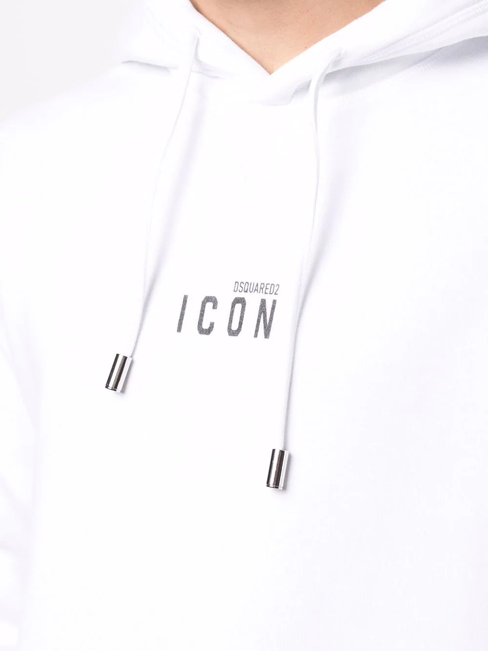 logo print cotton hoodie - 5