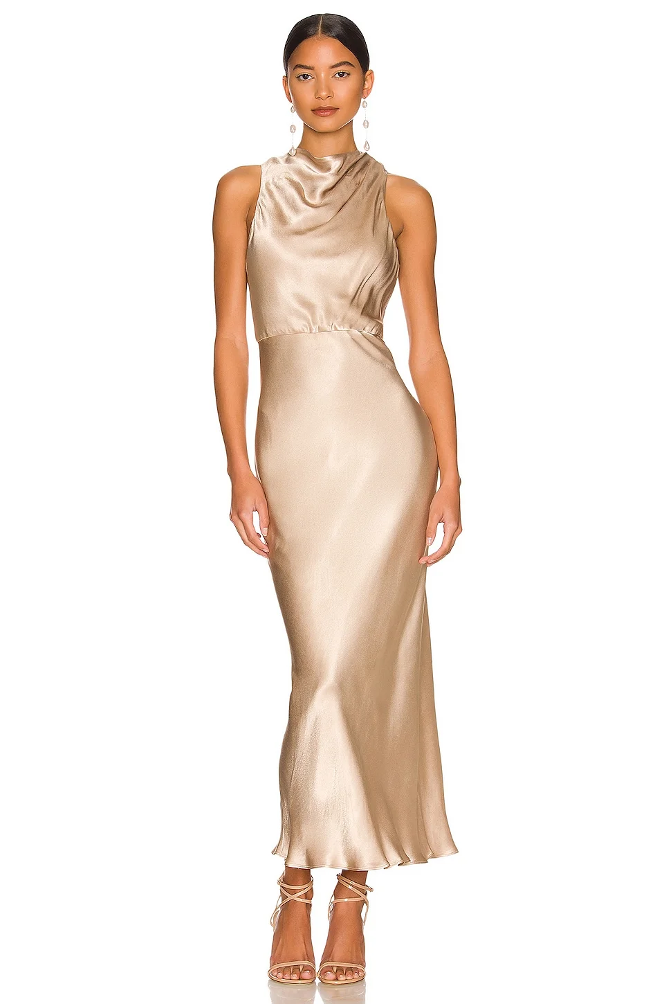 La Lune High Neck Midi Dress - 1