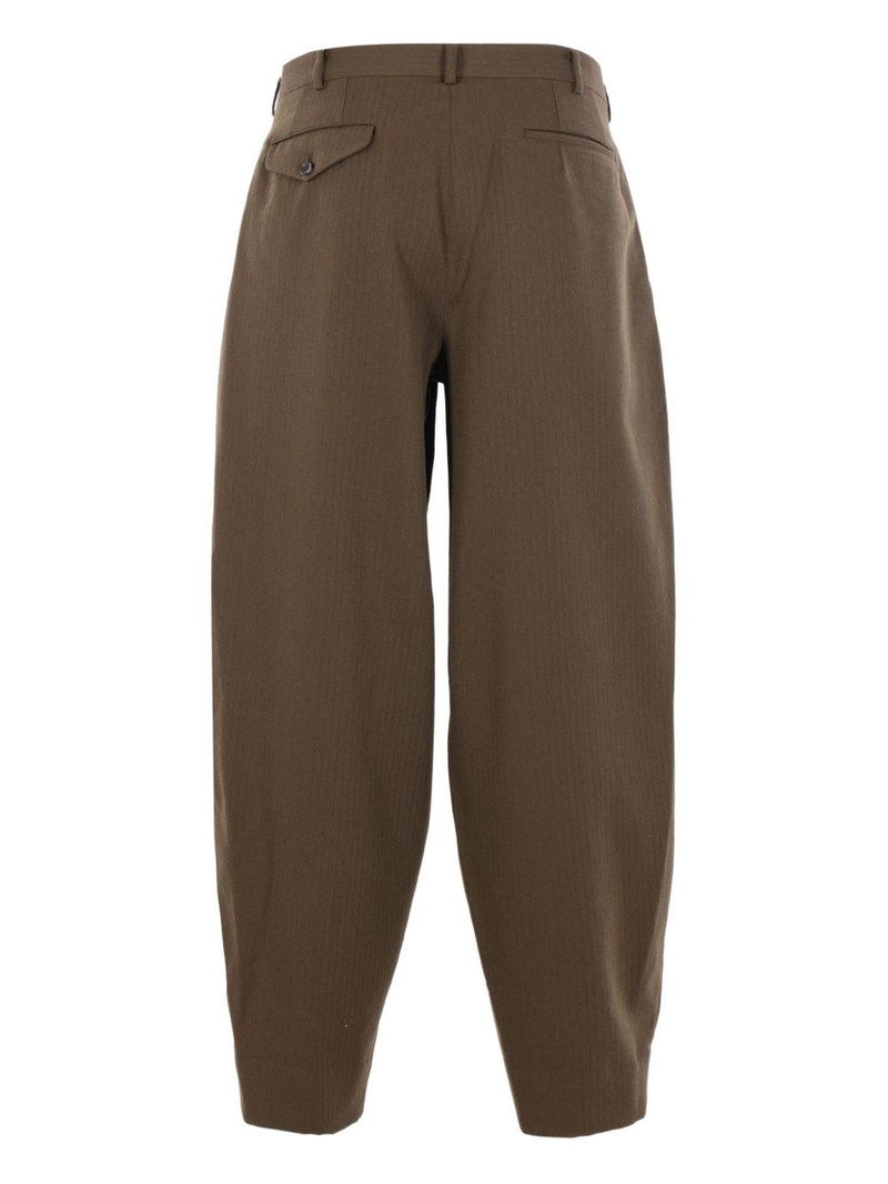Comme des Garçons Homme Plus pleated herringbone trousers outlook