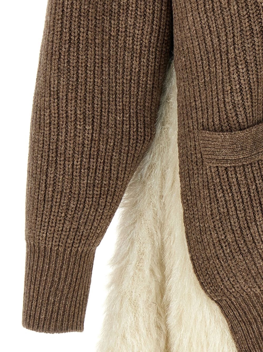 hybrid wool cardigan - 4