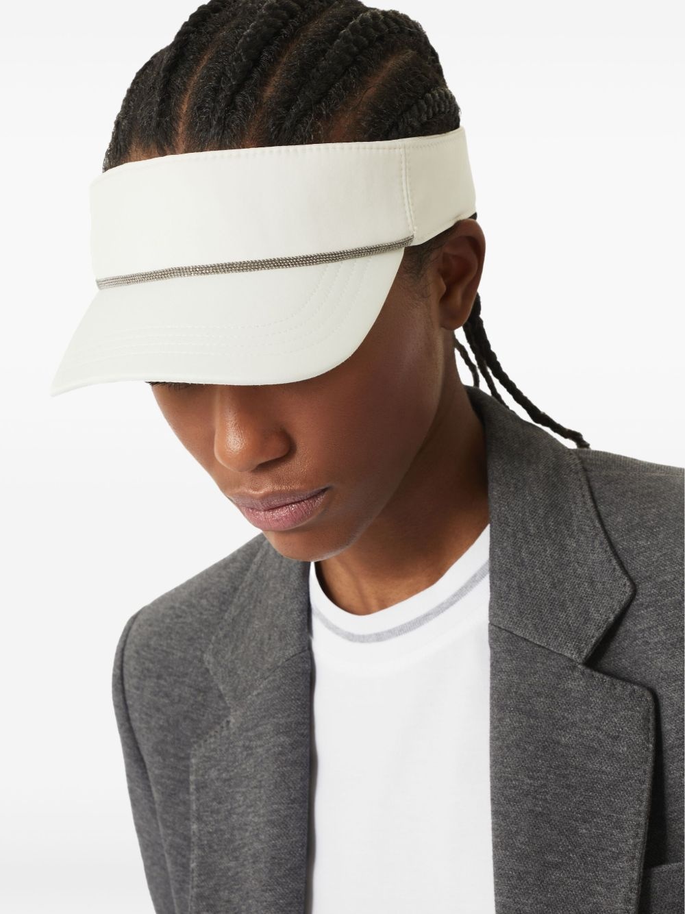 crystal-embellished cap - 3
