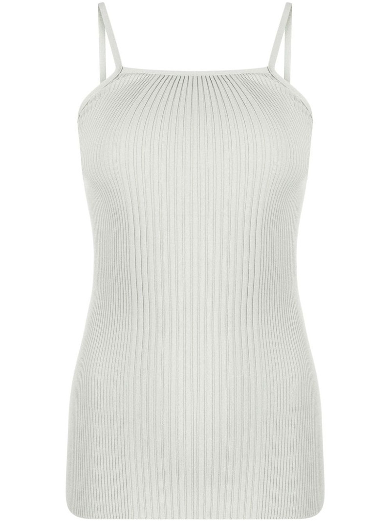 halterneck ribbed tank top 1