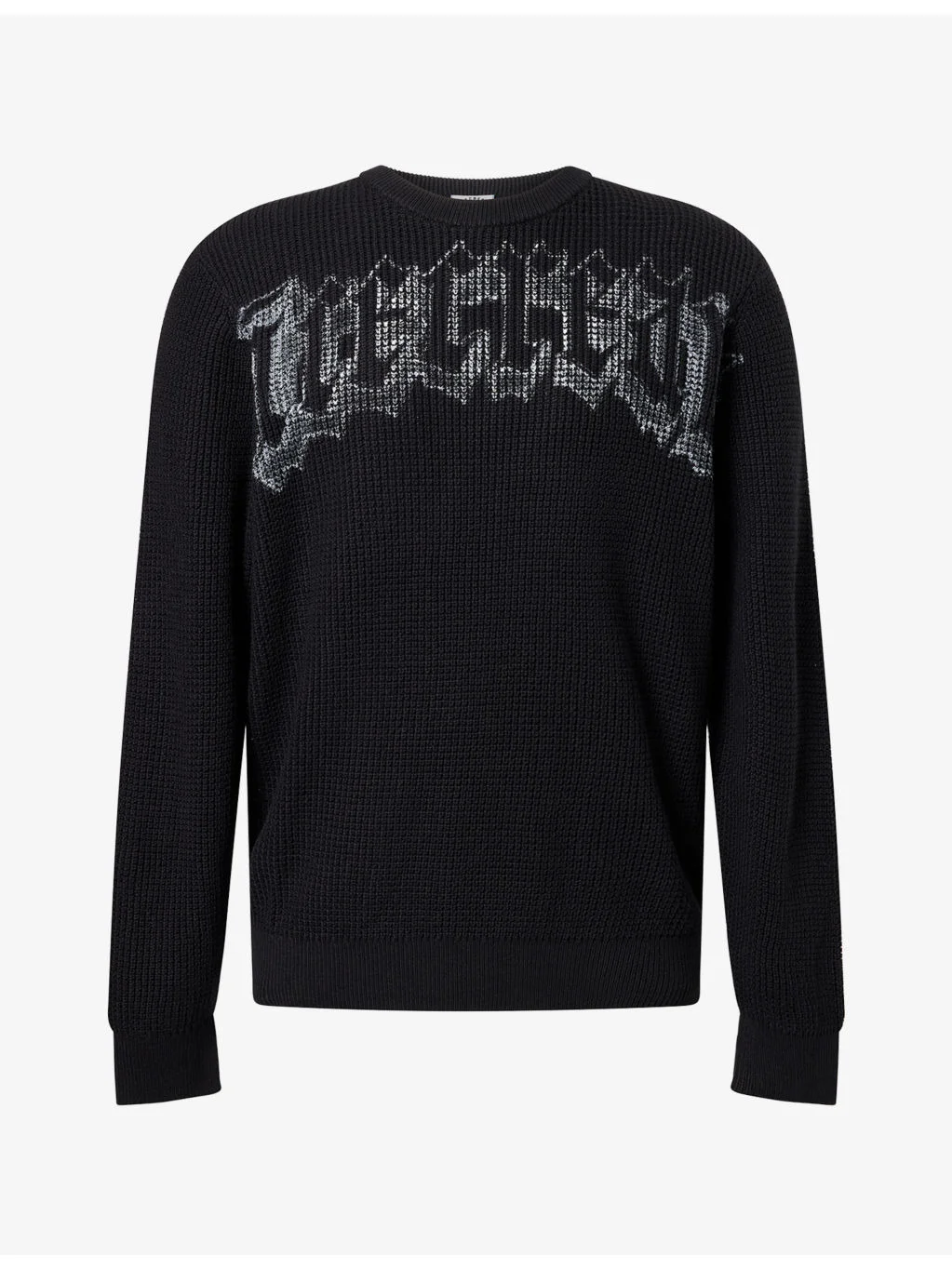 Gothic Logo-Print Waffle Knit Top - 1