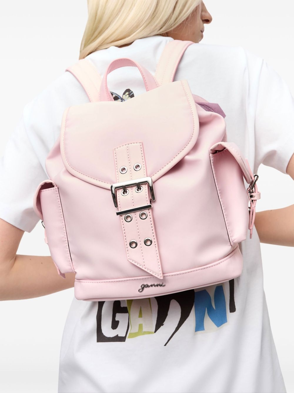 logo-plaque backpack - 2