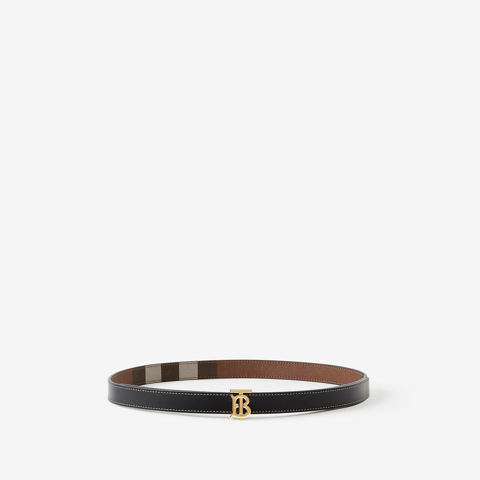 Reversible Monogram Motif Check Slim Belt - 3