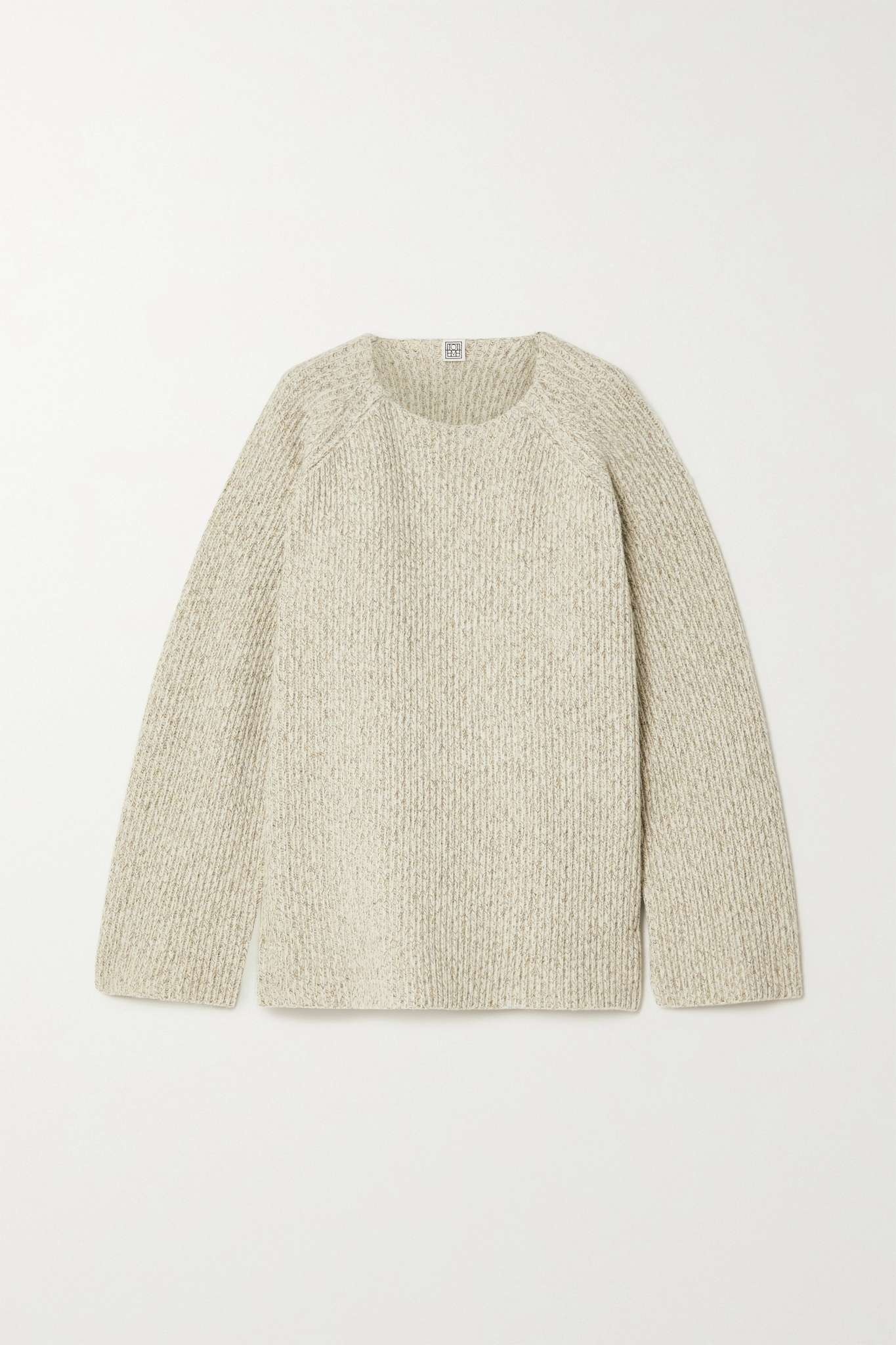 Ribbed wool and cotton-blend sweater - 1