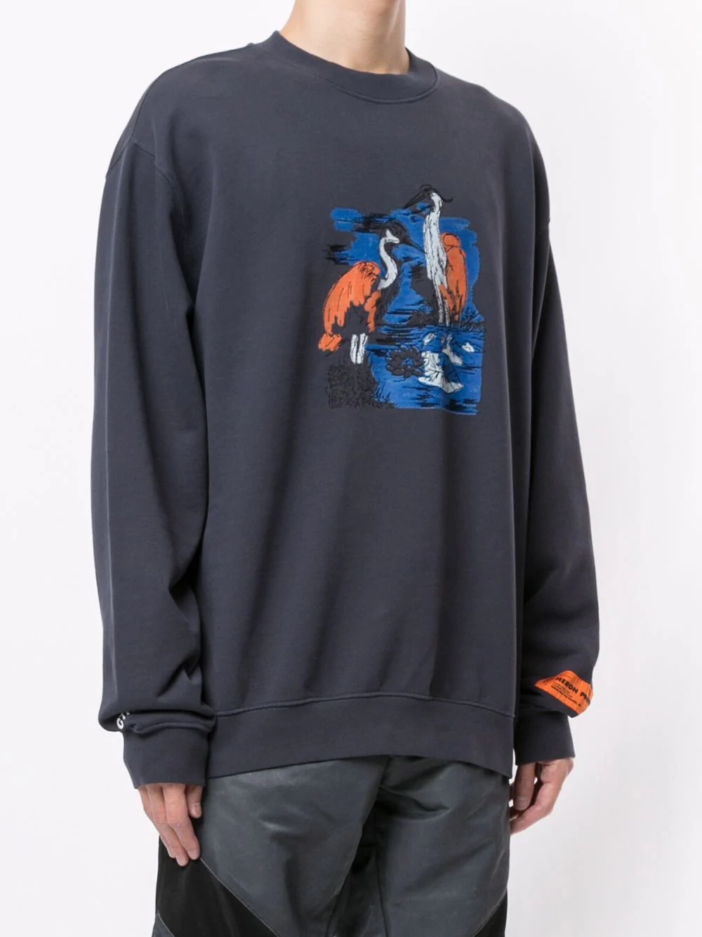 embroidered heron sweater - 3