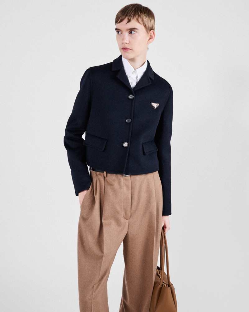 Embroidered single-breasted cashgora jacket 3