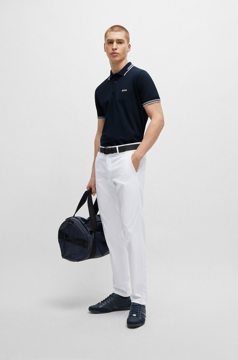 BOSS STRETCH-COTTON SLIM-FIT POLO SHIRT WITH BRANDING outlook