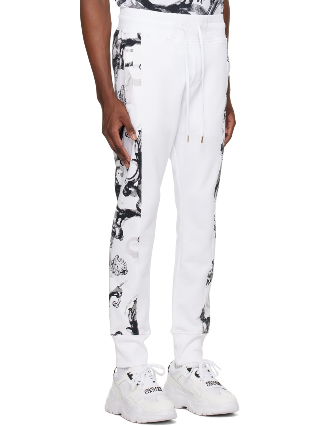 White Watercolour Couture Sweatpants - 2