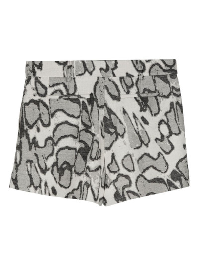 Stella McCartney abstract-jacquard pleated shorts outlook