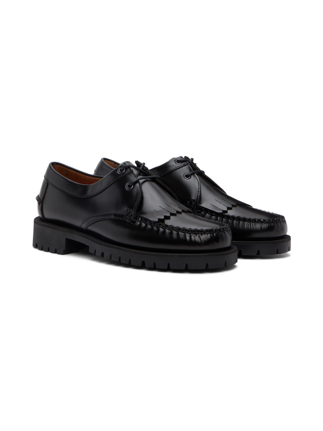 Black James Fringe Lug Derbys - 4