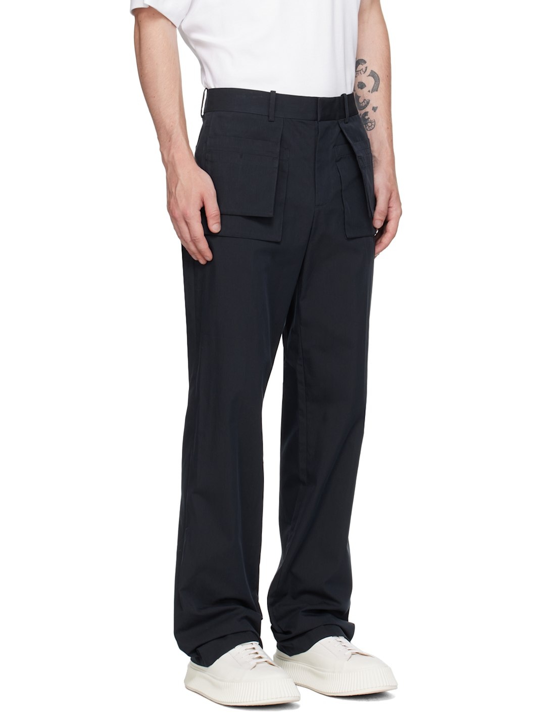 Navy Utility Car Trousers - 2