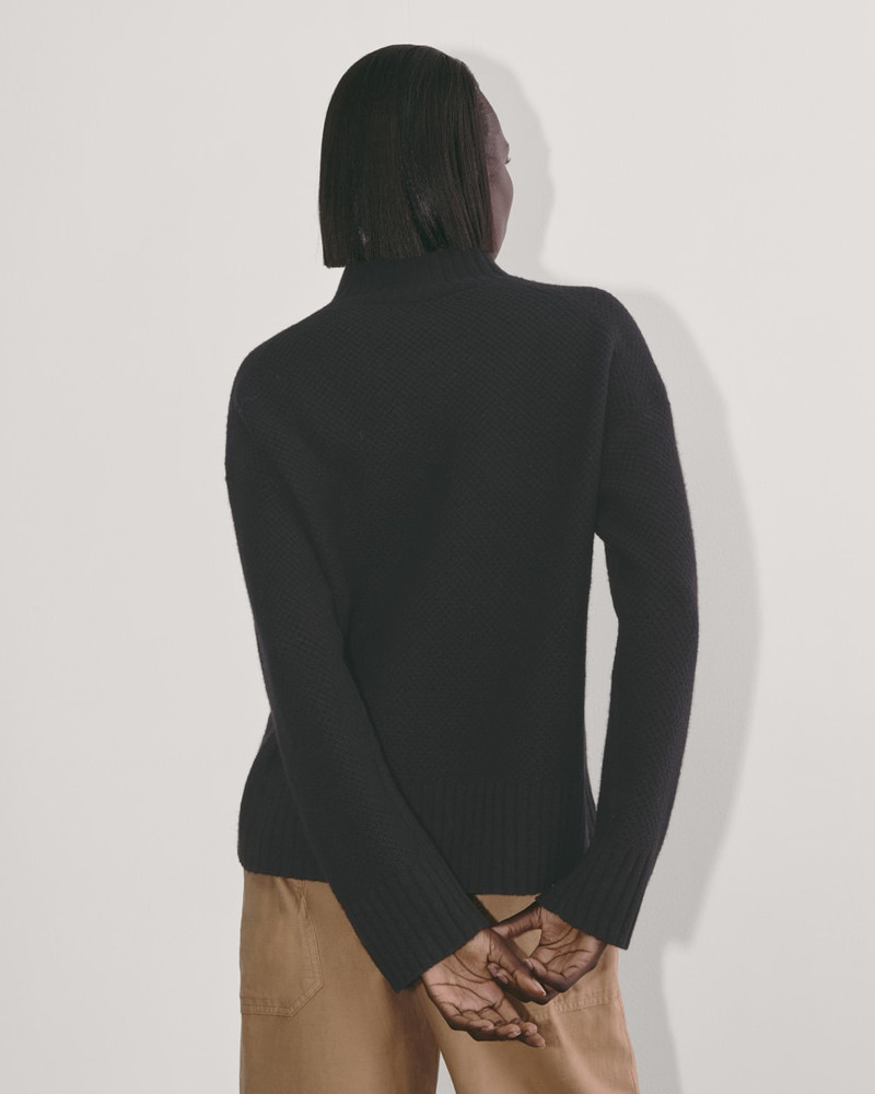 THE HONEYCOMB FUNNEL NECK IN WOOL CASHMERE 6