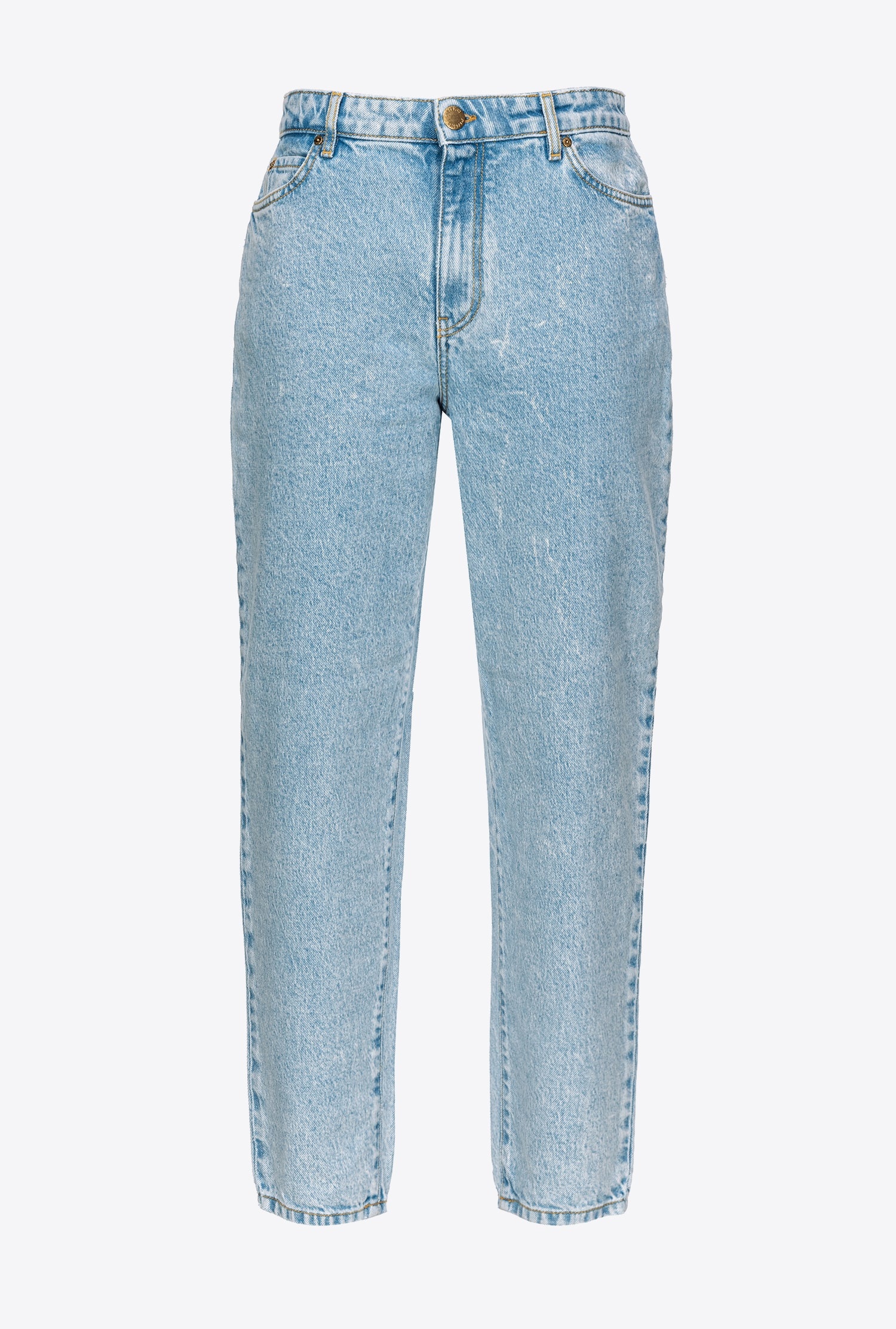 MOM-FIT JEANS IN OCEAN BLUE DENIM - 1