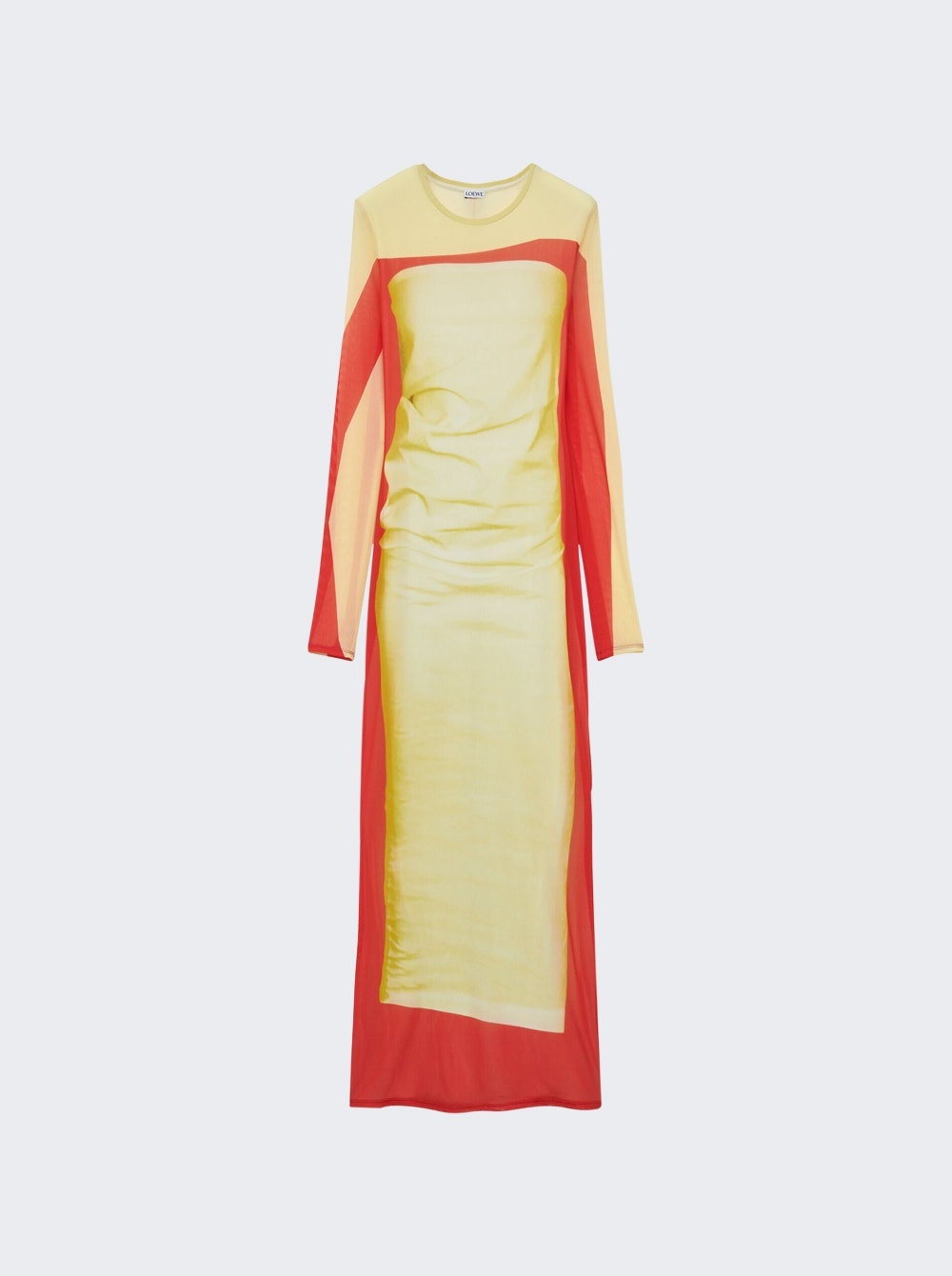 Trompe L'oeil Tube Dress Yellow And Red - 1