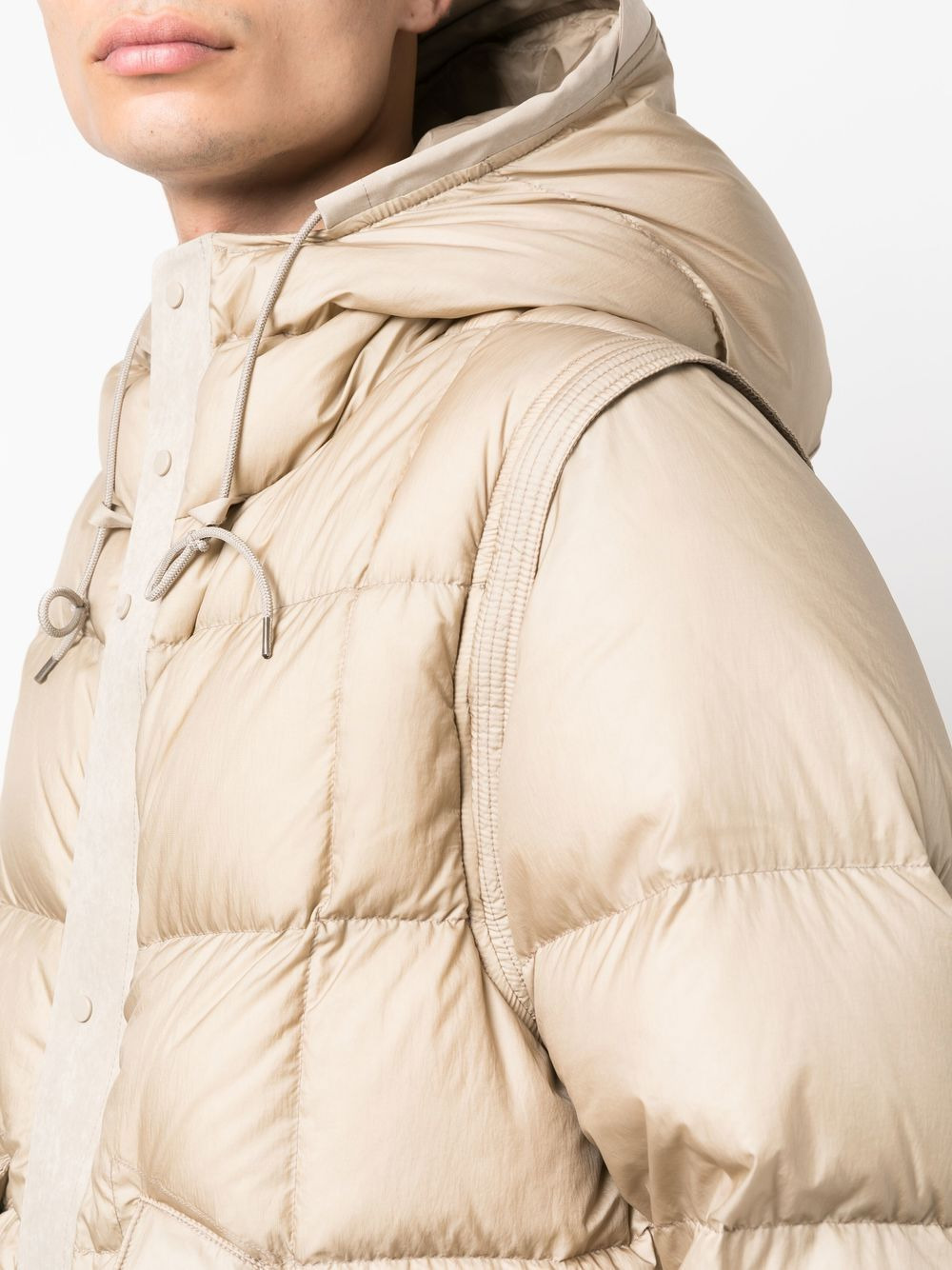 detachable-sleeve padded jacket - 5