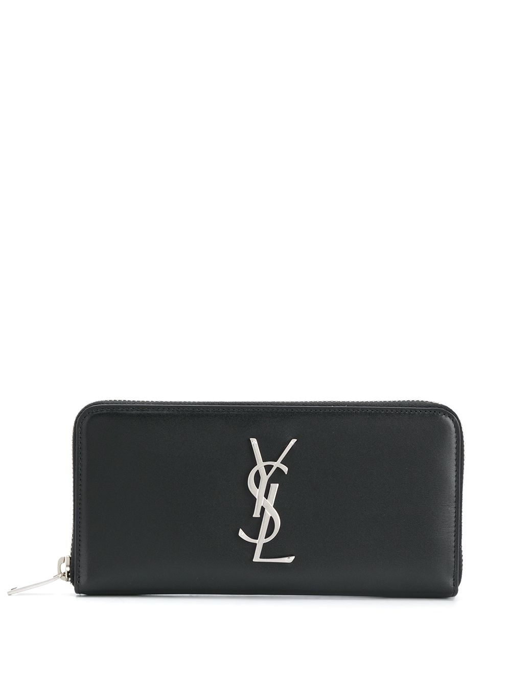 monogram zip-up leather wallet - 1