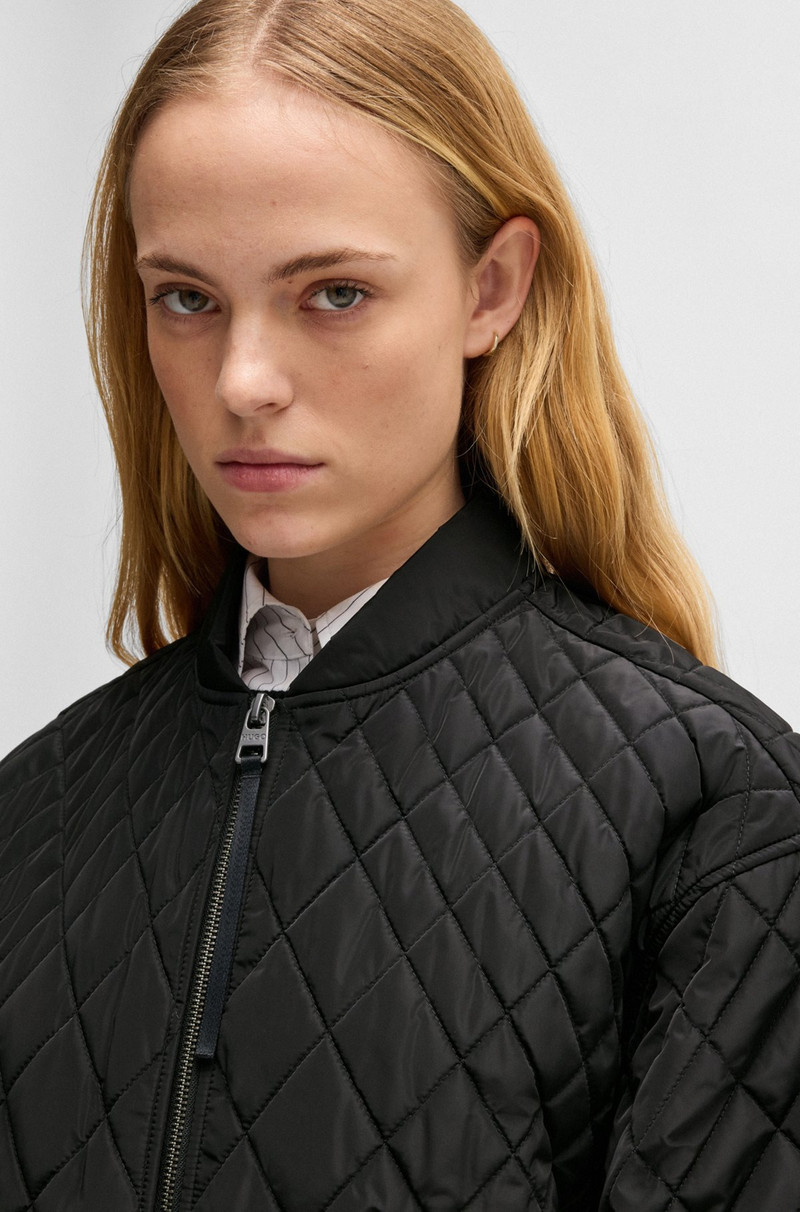 QUILTED BOMBER JACKET WITH RIBBON ZIP-PULLER 5