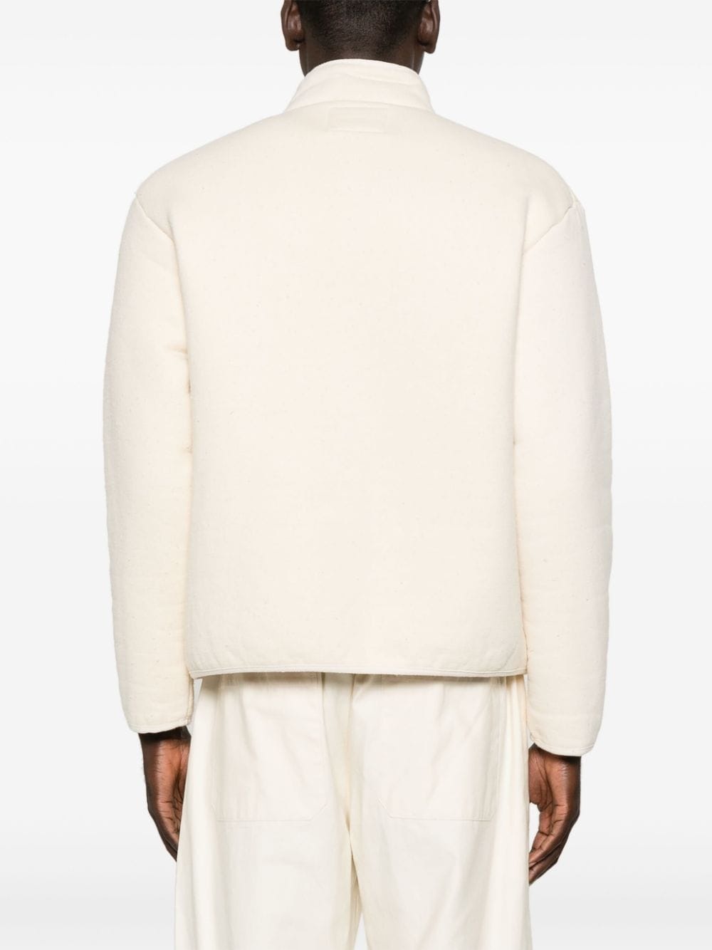 reversible shearling cotton jacket - 4