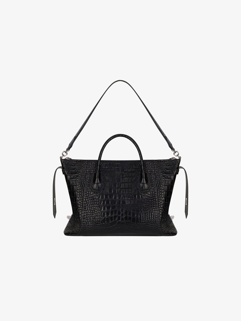 Medium Antigona Soft bag in crocodile effect leather 4
