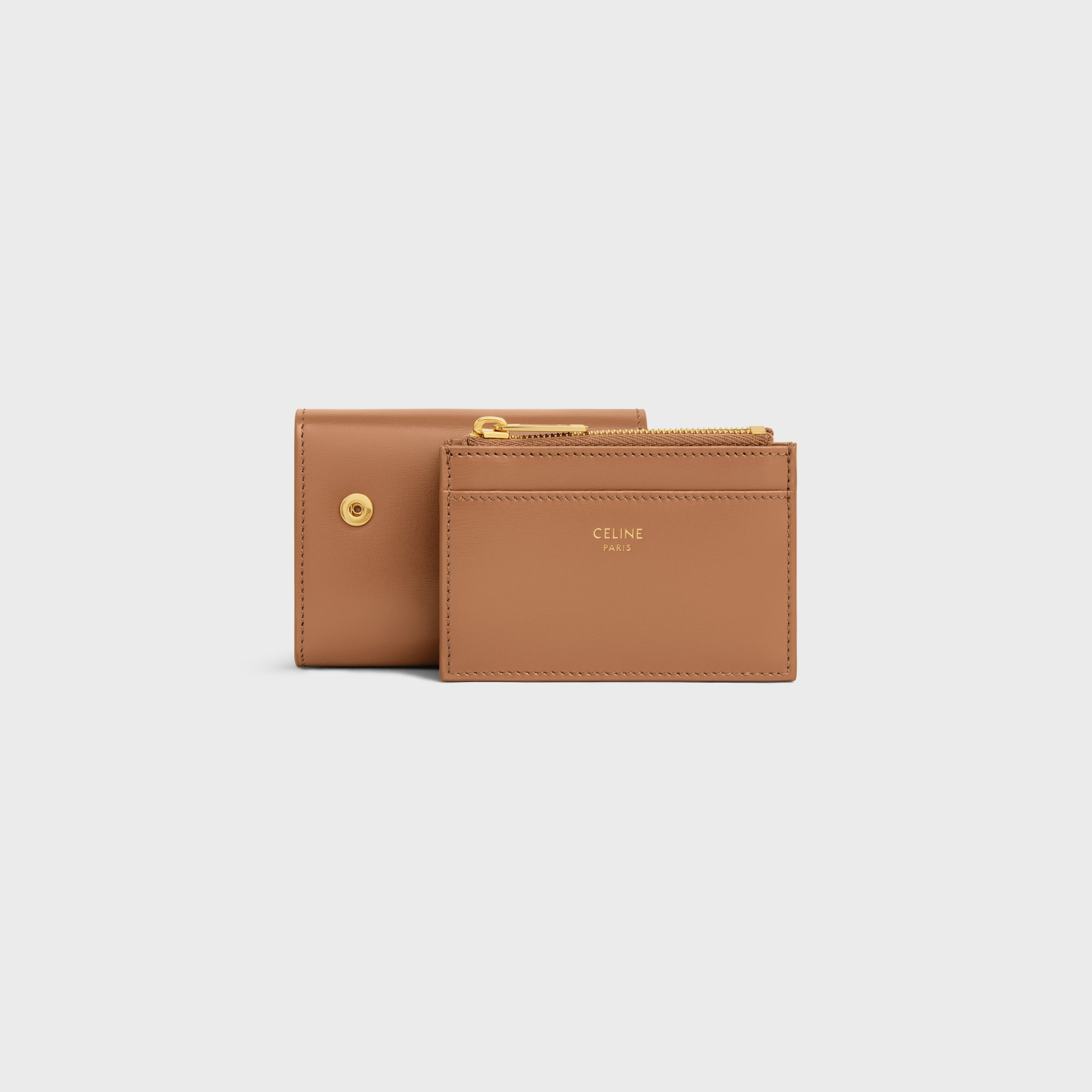 COMPACT WALLET WITH COIN TRIOMPHE in Shiny calfskin - 6