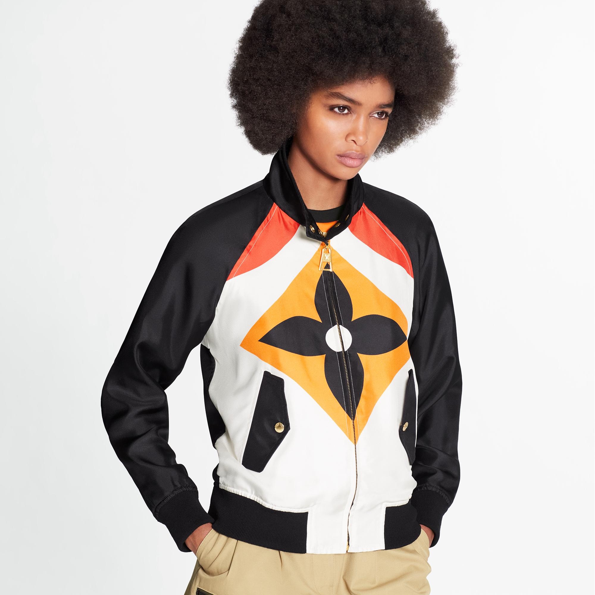 Game On Macro Monogram Silk Twill Bomber Jacket  - 3