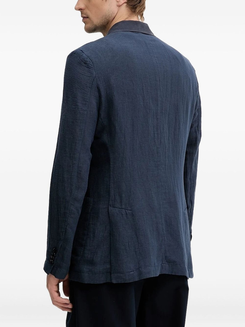 BARENA double-breasted linen blazer outlook