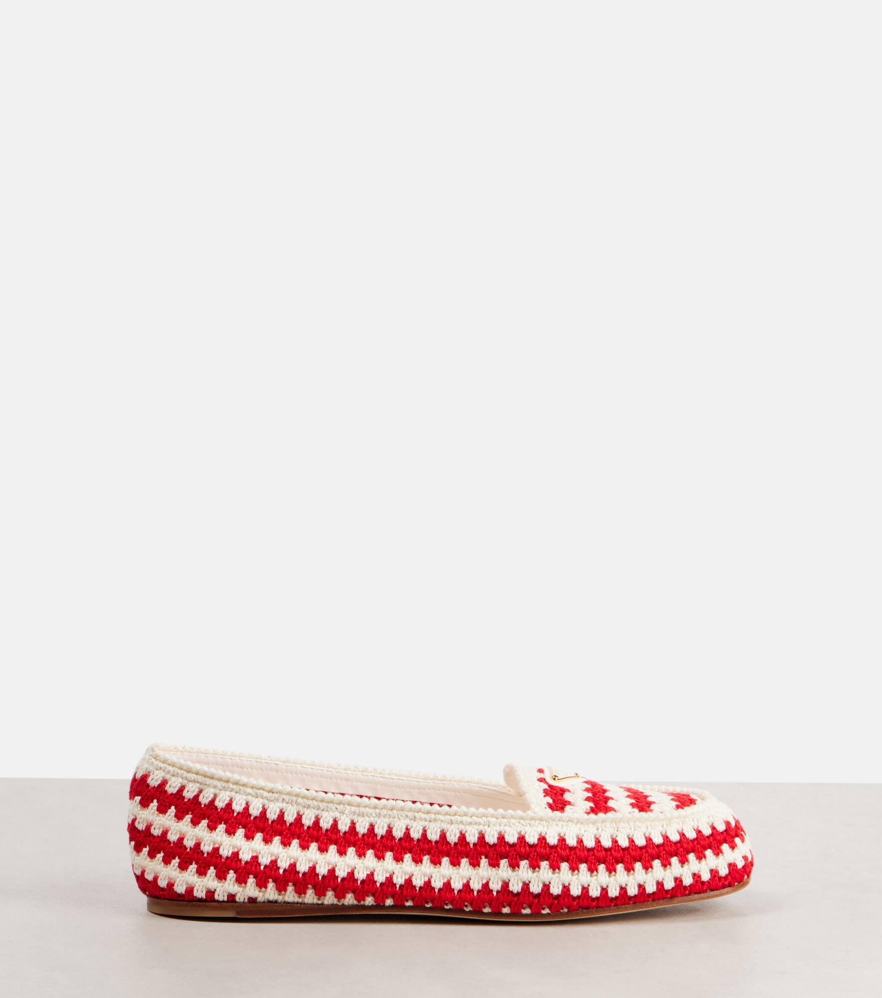 Striped crochet ballet flats - 4