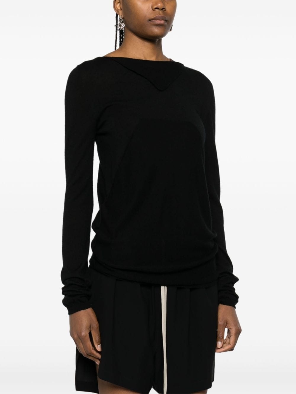 boat-neck cashmere jumper - 6