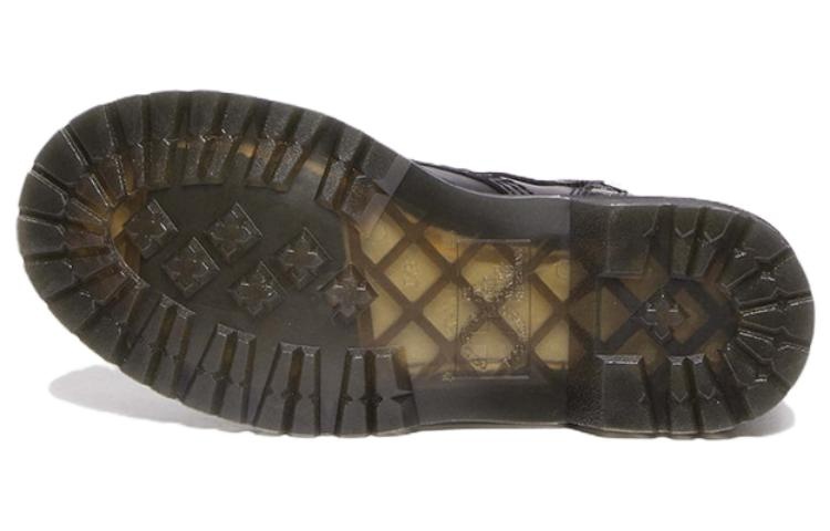 Dr.Martens 1460 Buckle Pull Up Leather Lace Up Boots 'Black Silver' 31033001 - 5