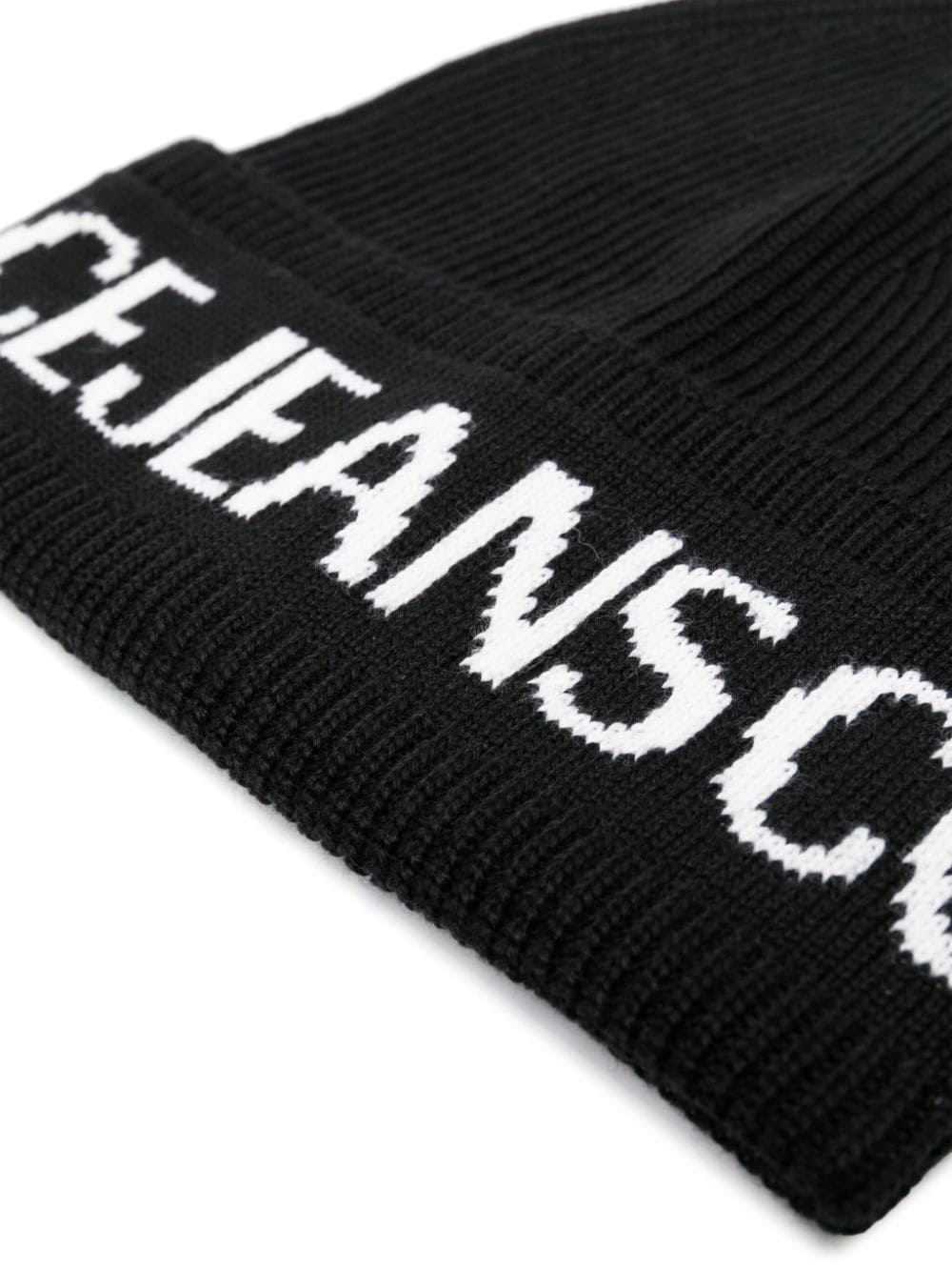 intarsia-knit logo ribbed-knit wool blend beanie - 2