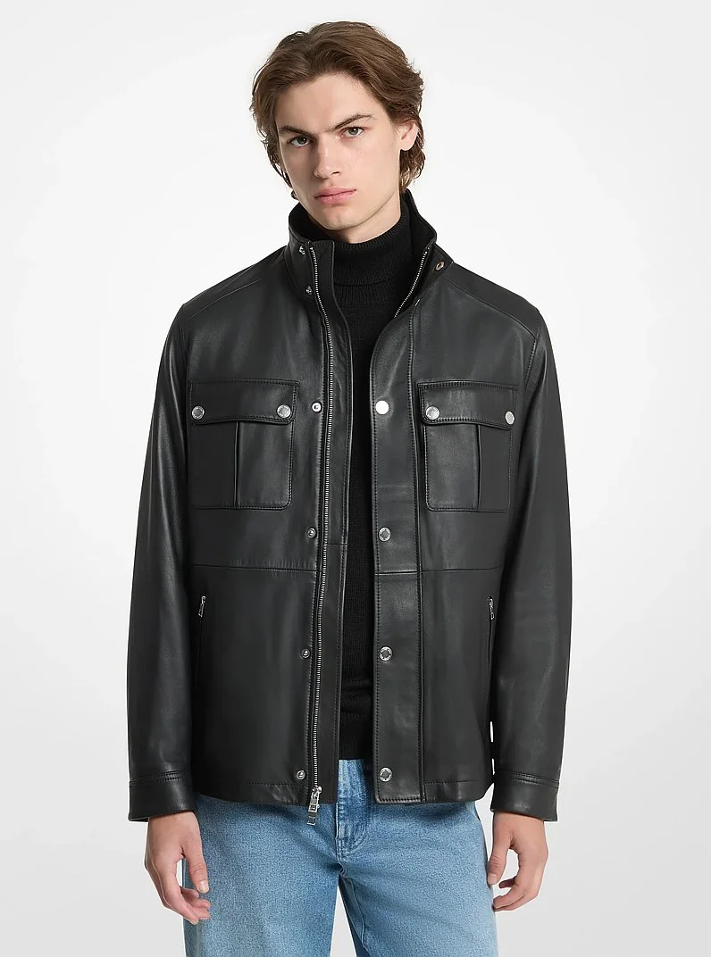 Leather Utility Jacket - 1