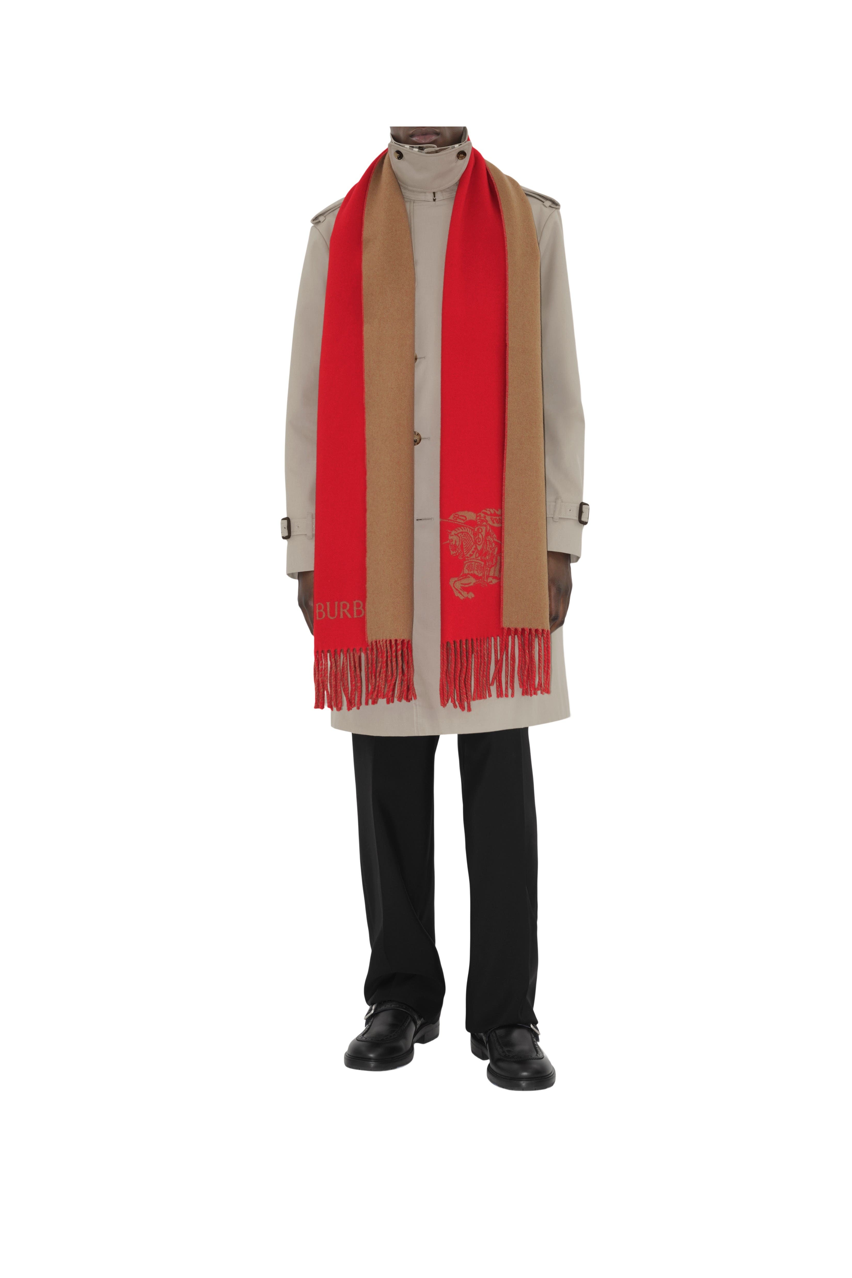 burberry Reversible EKD Cashmere Scarf in Pillar/camel at Nordstrom - 3