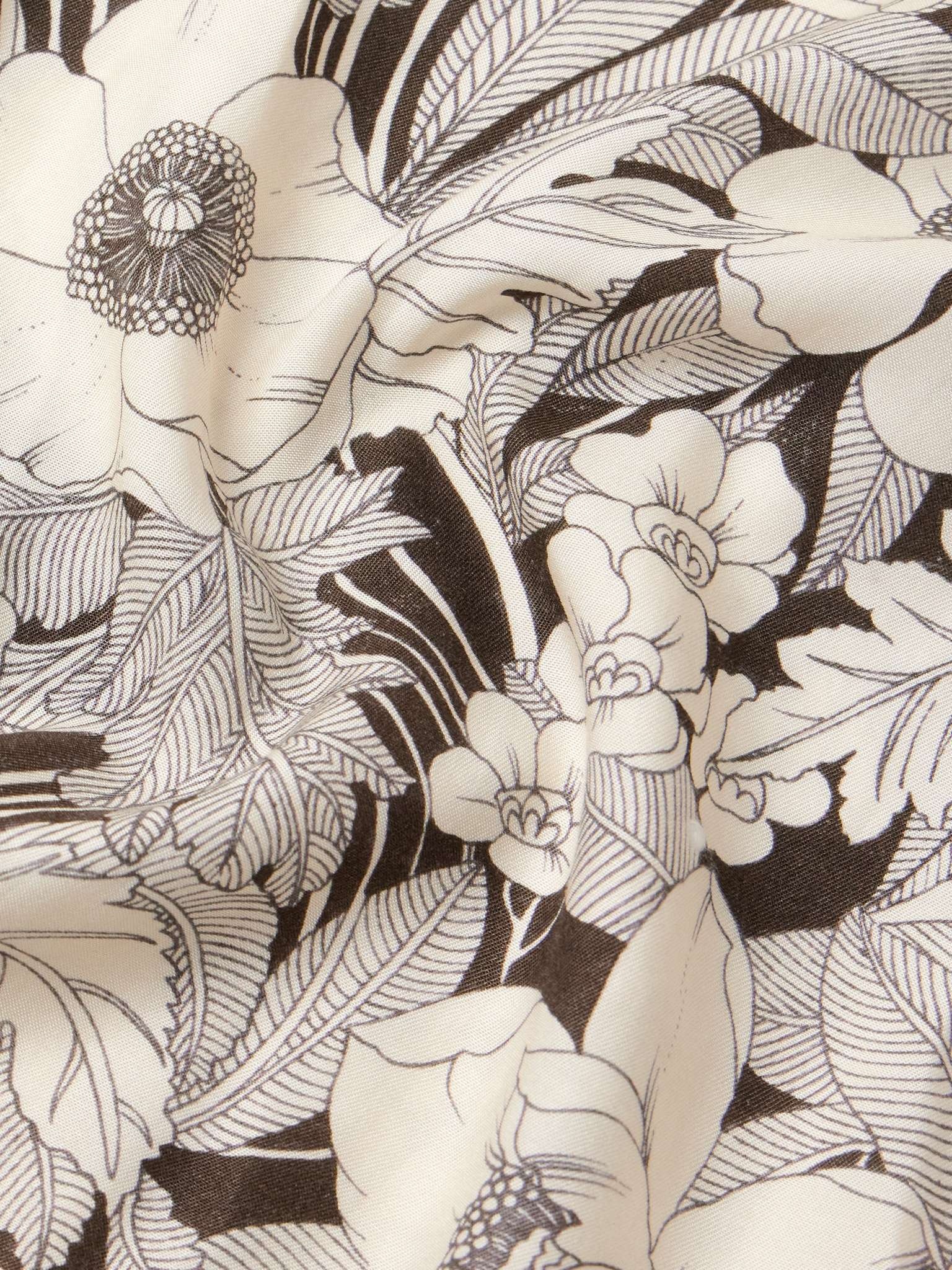 Button-Down Collar Floral-Print Lyocell Shirt - 3