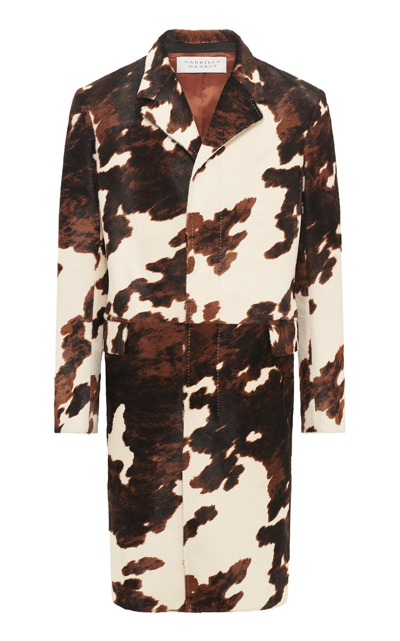 Tailor Carcoat in Ivory Cognac Multi Pony Hair 1