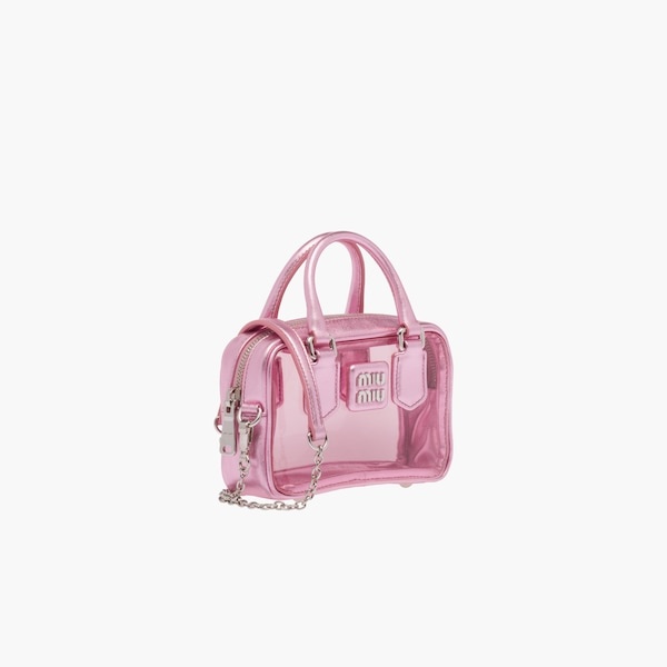 Plexiglas and nappa leather mini top-handle bag - 6