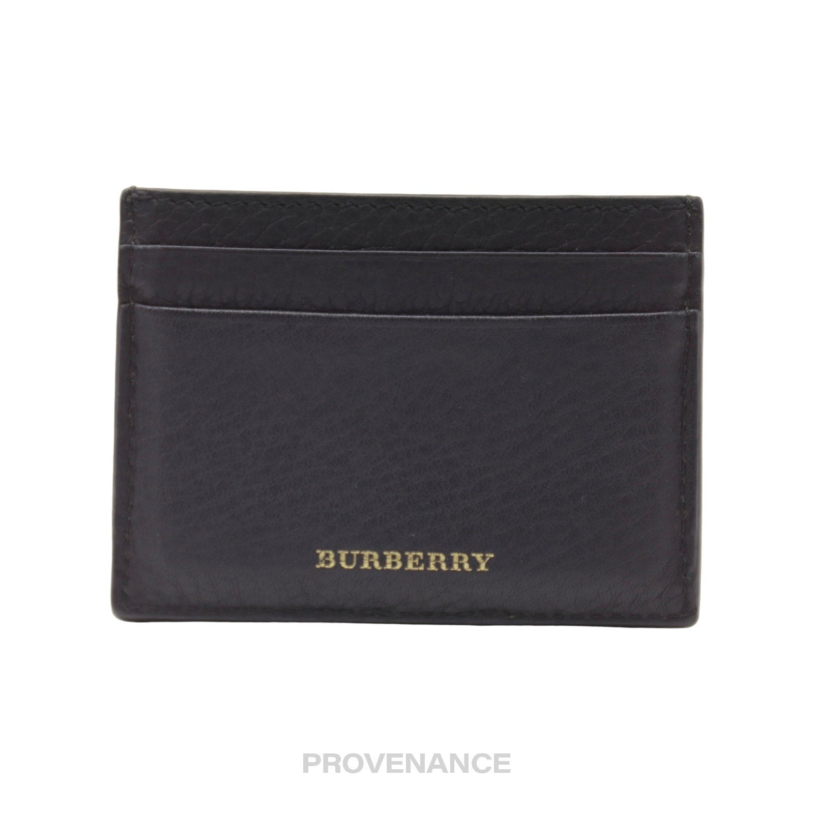 Burberry Studded Card Wallet - Black Leather - 2