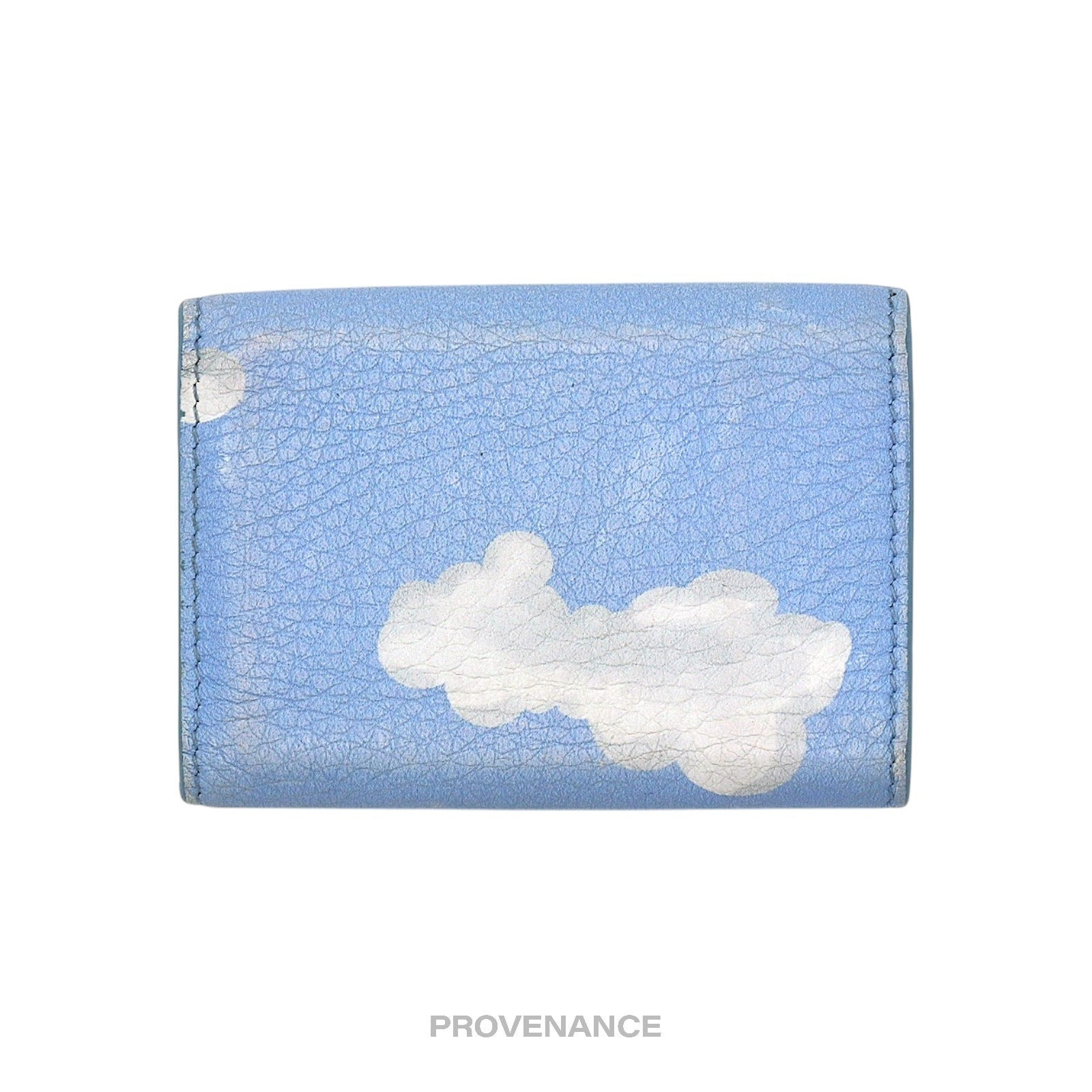 Balenciaga Papier Mini Card Wallet - Clouds Blue Leather - 2