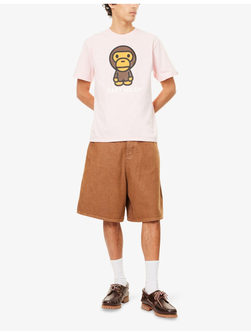 A BATHING APE® Baby Milo Graphic-print Cotton T-Shirt outlook