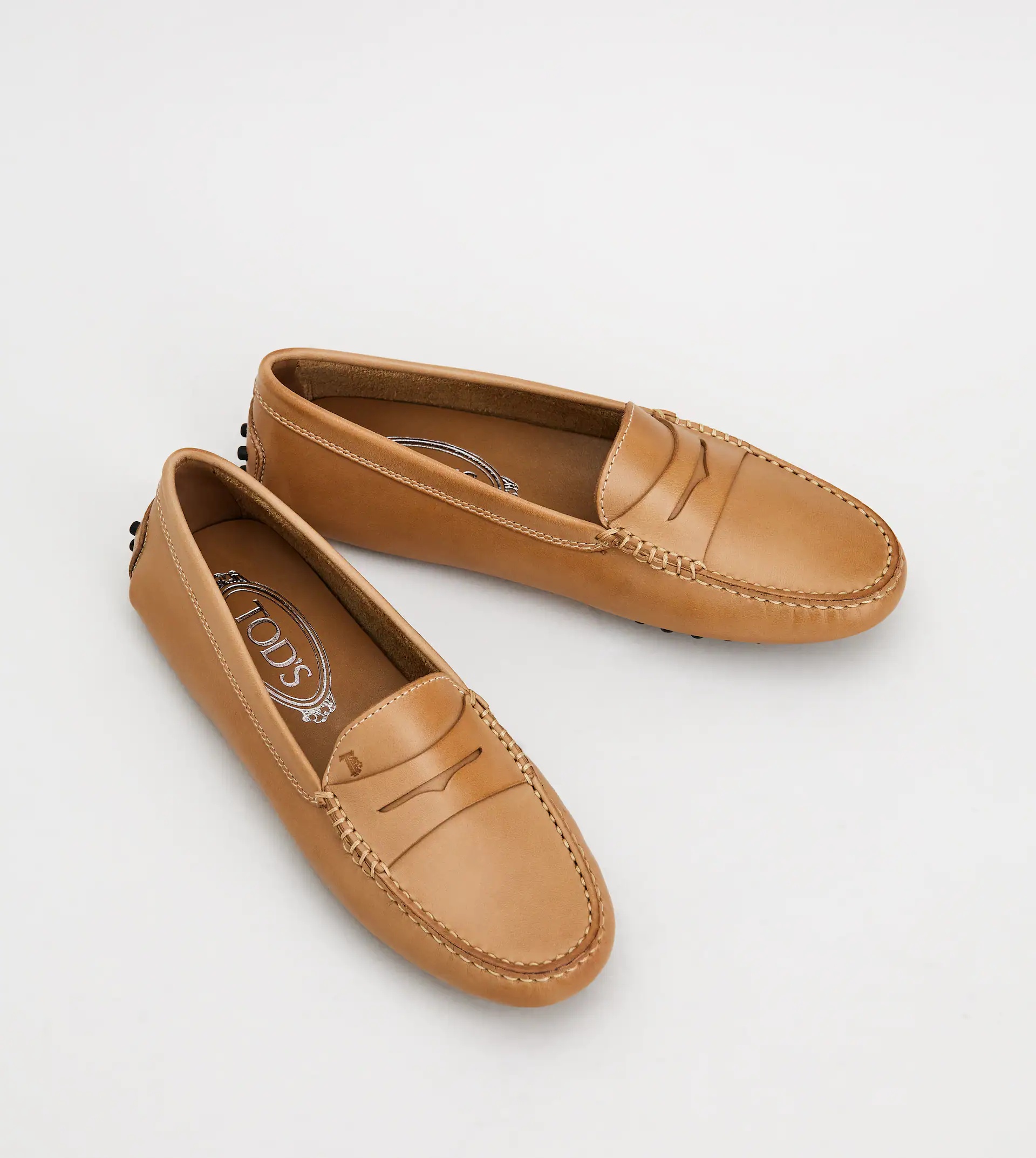 GOMMINO DRIVING SHOES IN LEATHER - BROWN - 2