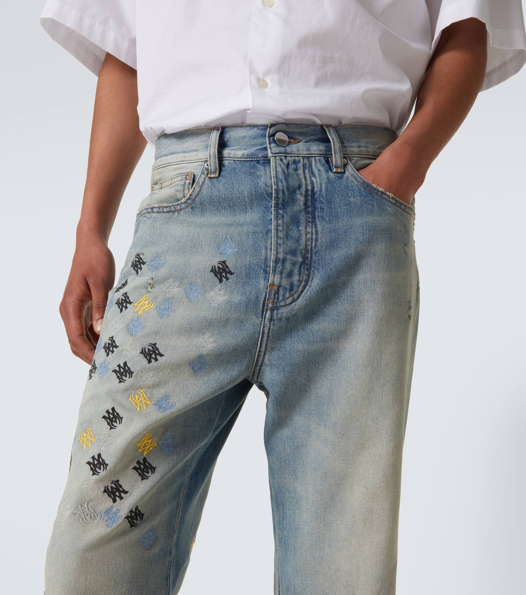 Ma Quad embroidered flared jeans - 5