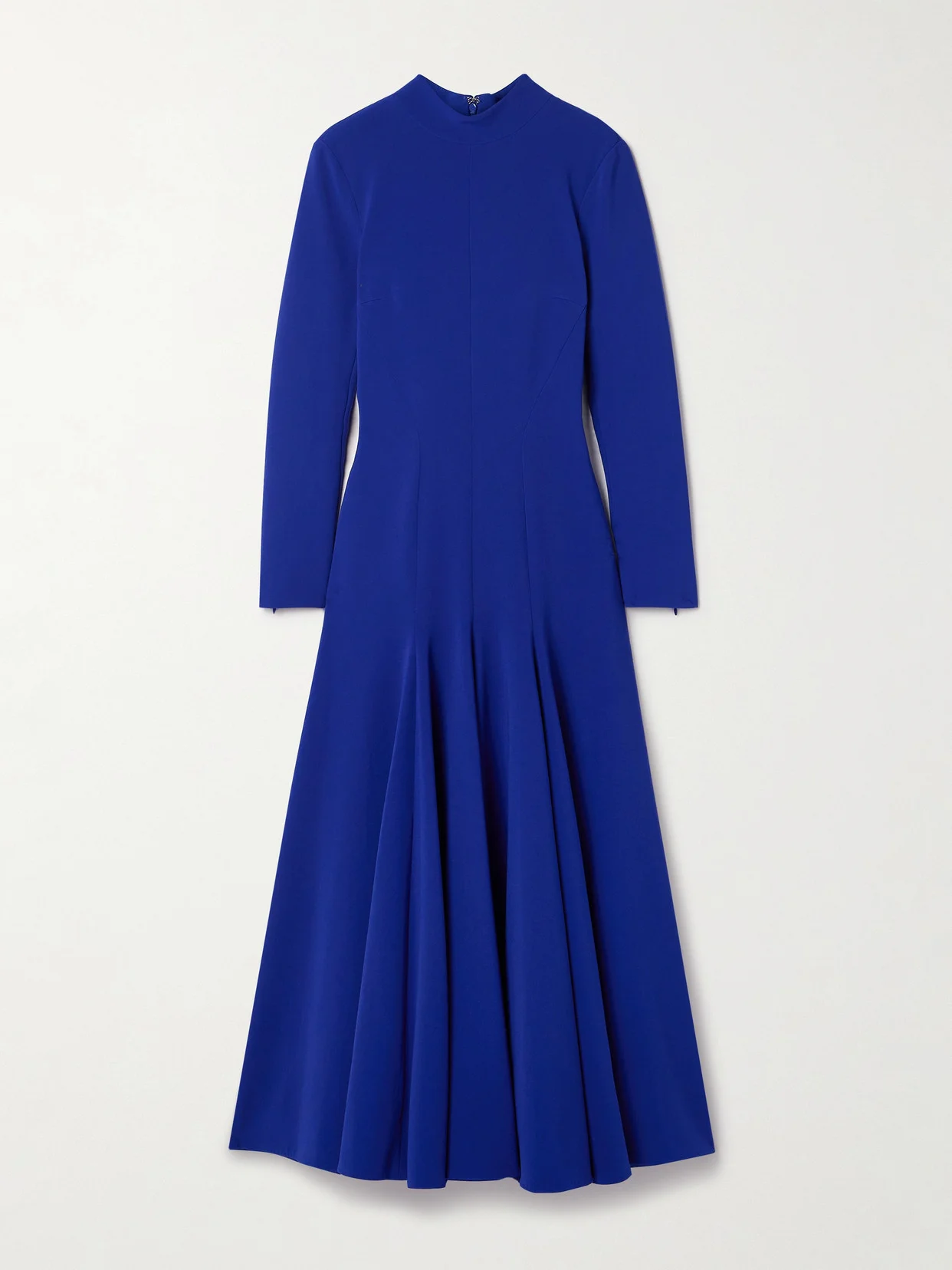 Paneled Pleated Crepe Maxi Dress - 1