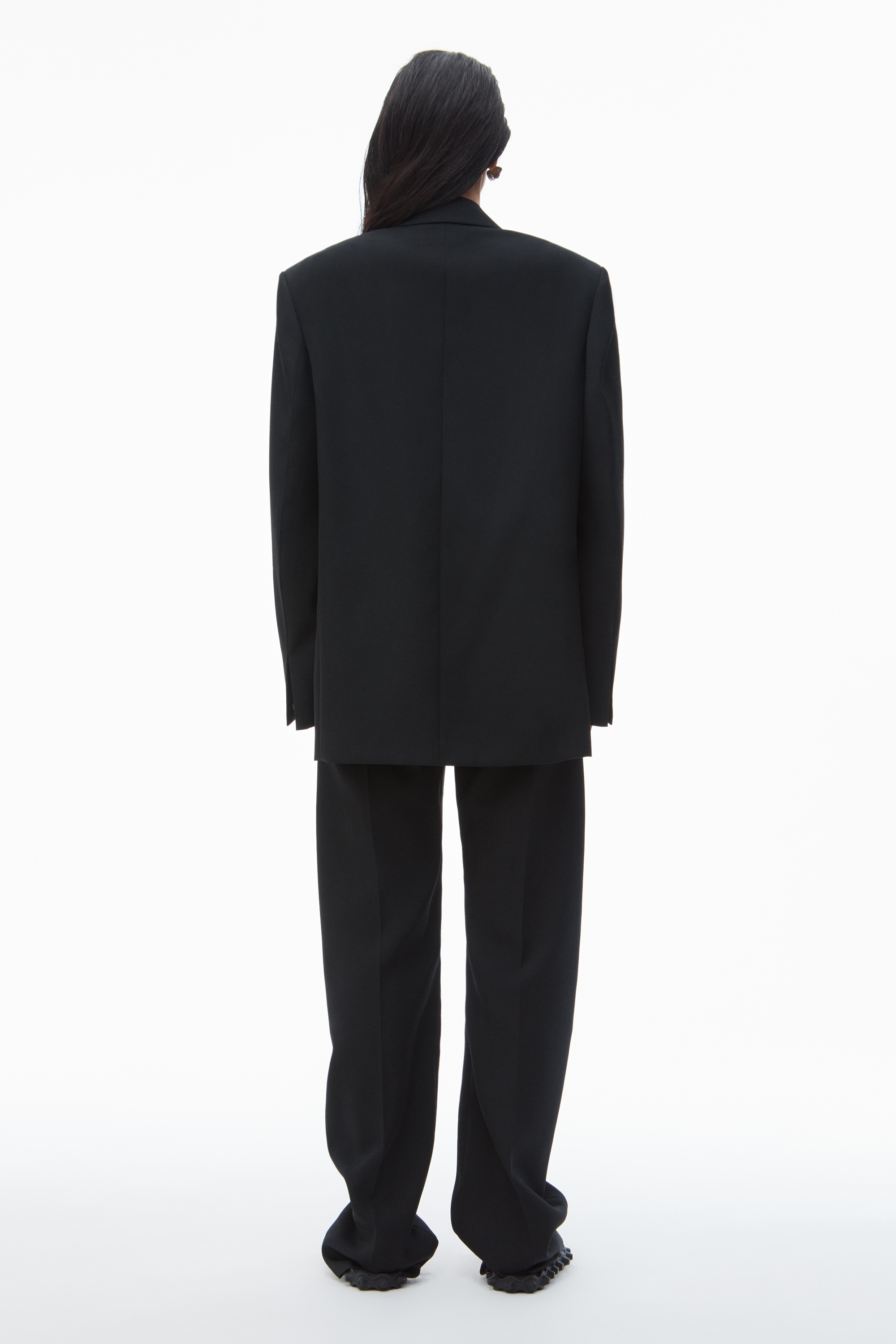 Exaggerated Split Front Boxy Blazer - 5