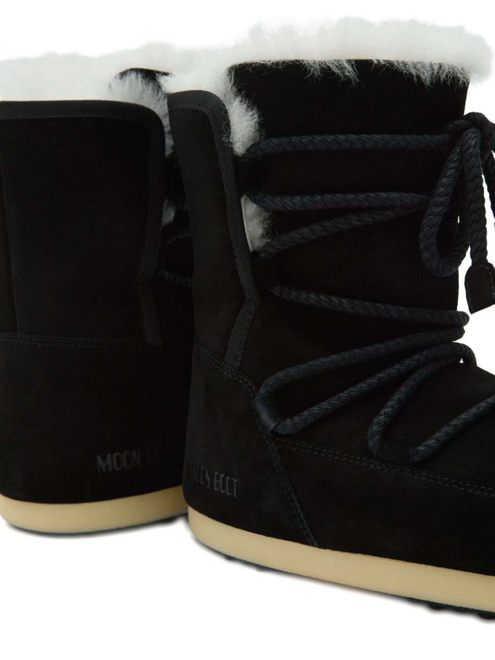 EVX suede shearling lace-up boots - 3