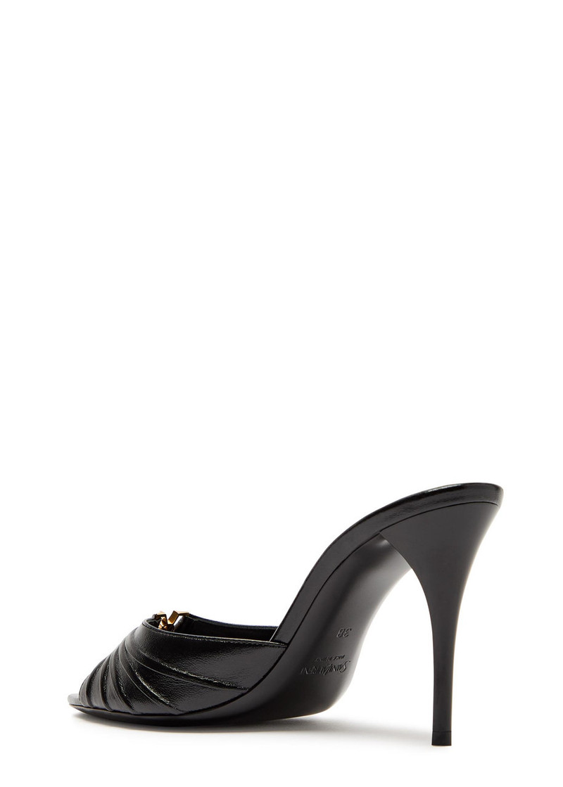 Saint Laurent Babylone 90 Pleated Leather Mules 2