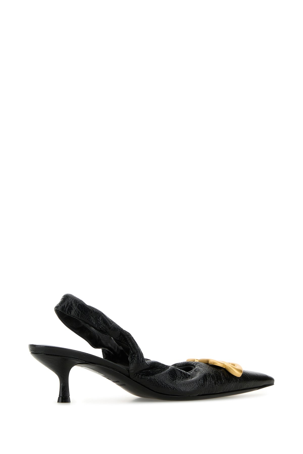 Black leather Monaco pumps - 3