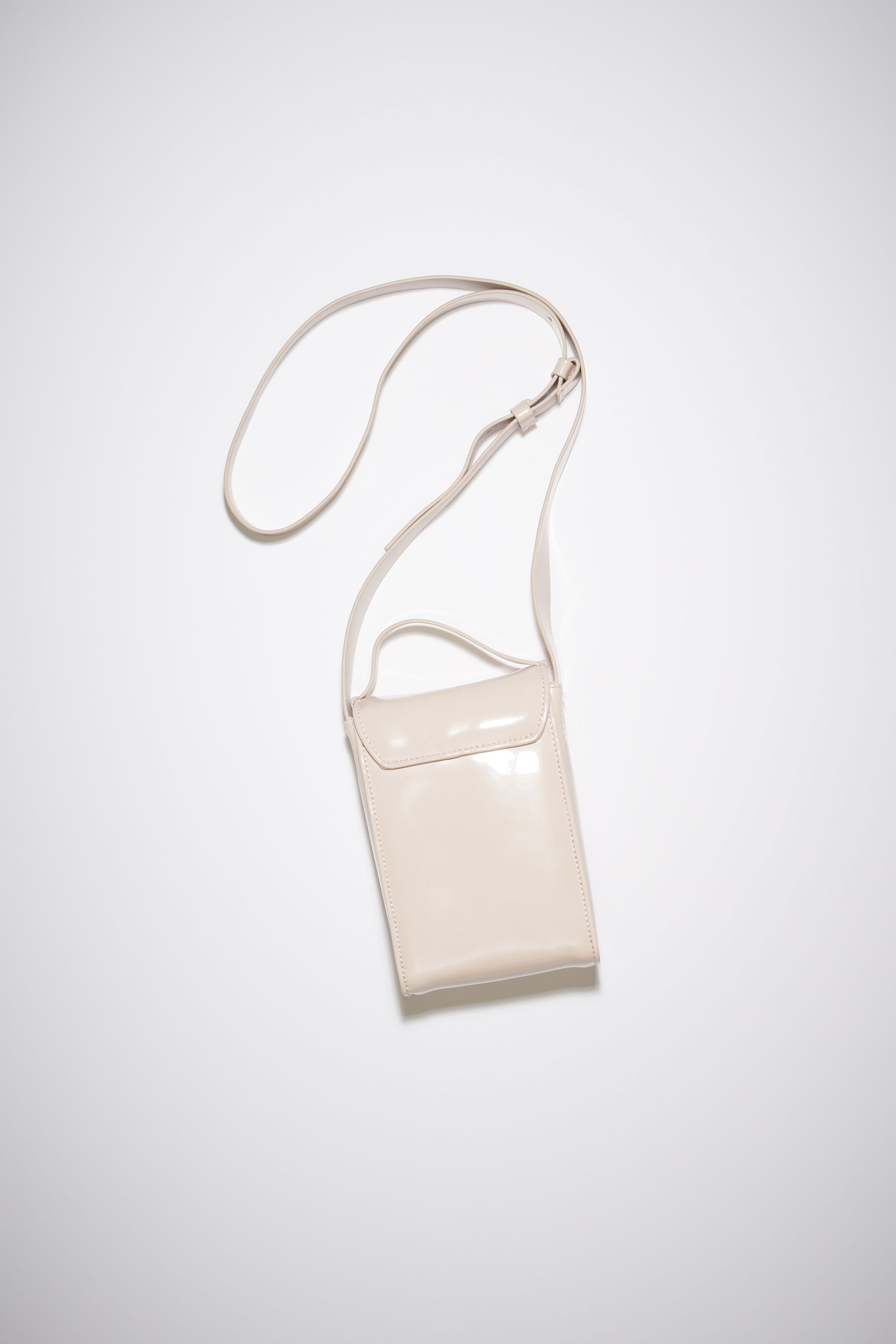 Mini crossbody Face bag - Light beige/purple - 4