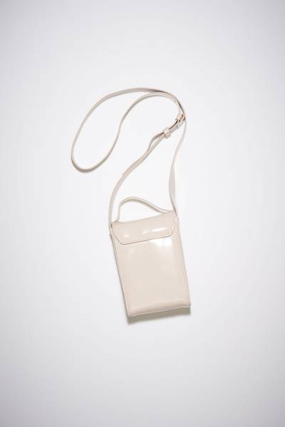 Acne Studios Mini crossbody Face bag - Light beige/purple outlook
