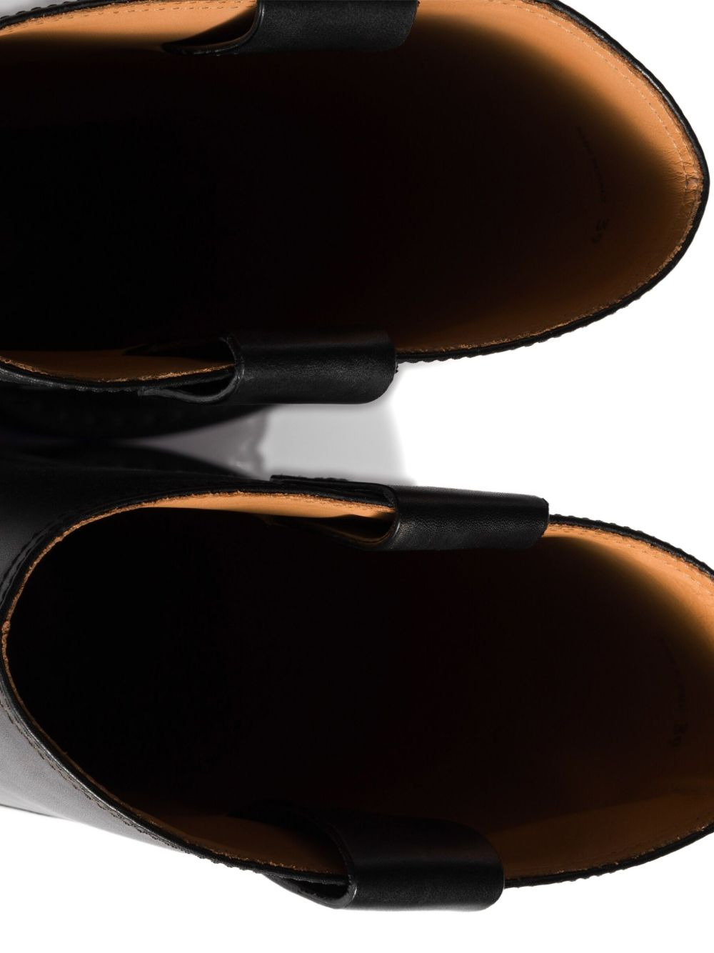logo-detail leather boots - 4